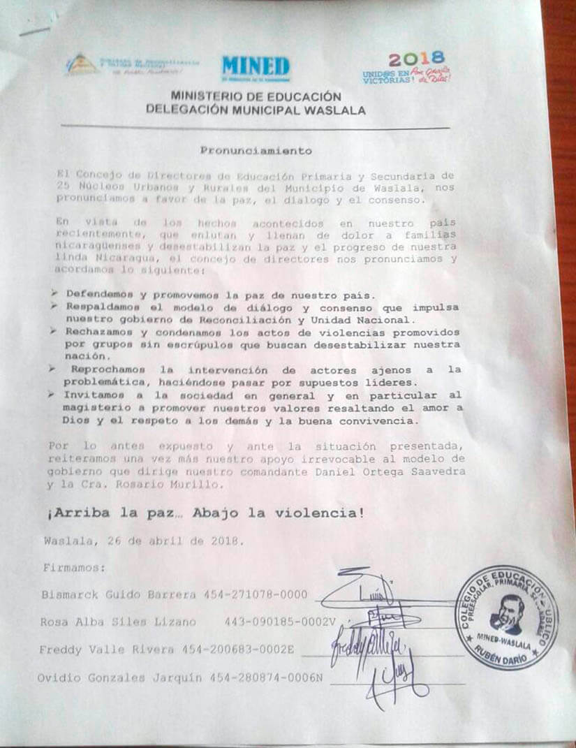 PRONUNCIAMIENTOS
